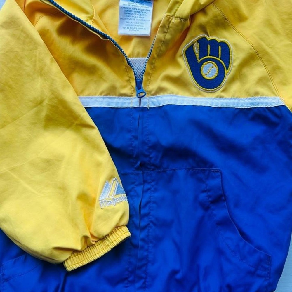 Brewers coat kids 18 M blue/yellow baseball‎
